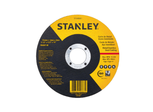 DISCO DE CORTE METAL/AC.INOX. 4,5" STANLEY