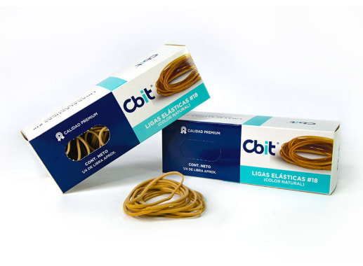 CAJA LIGAS ELASTICAS CBIT #18 1/4 DE LIBRA