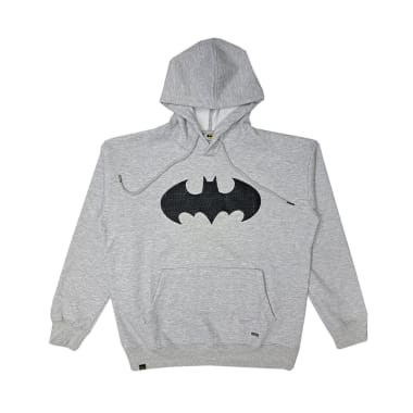 POLERA CON CAPUCHA HOMBRE BATMAN HUESO JASPE