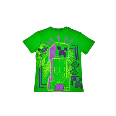 POLO MODA  MINECRAFT VERDE NIÑO