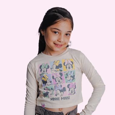 POLO NIÑA MINNIE MOUSE MARFIL