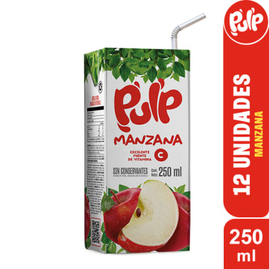 PULP MANZANA TETRA PACK 250 ML 12