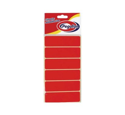 ETIQUETAS 23.5X76MM FLUOR ROJO (3"X1")