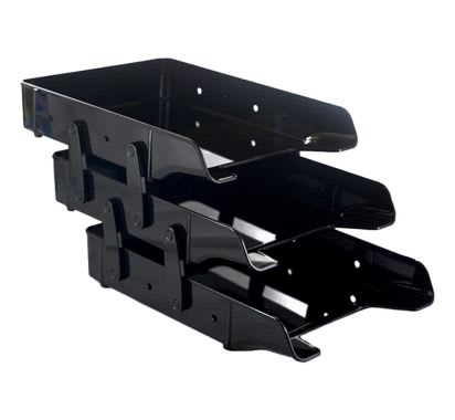 BANDEJA 3 PISOS PLASTICA NEGRO PREMIUM