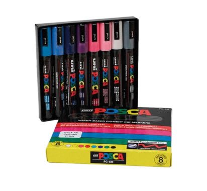 PLUMON POSCA PC-5M ESTX8 COLORES FRIOS