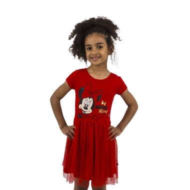 VESTIDO MODA MC NIÑA MINNIE MOUSE ROJO