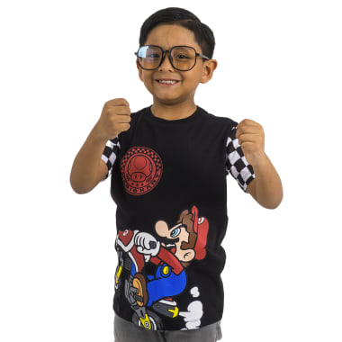 POLO BAS MC NIÑO NINTENDO NEGRO