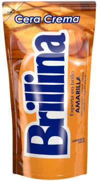 Cera Crema Piso Madera Amarilla 340cc - BRILLINA