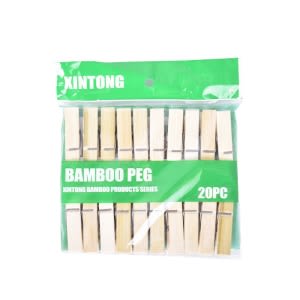 Lavamas Pinzas De Bambú  20X6X1 Cm 