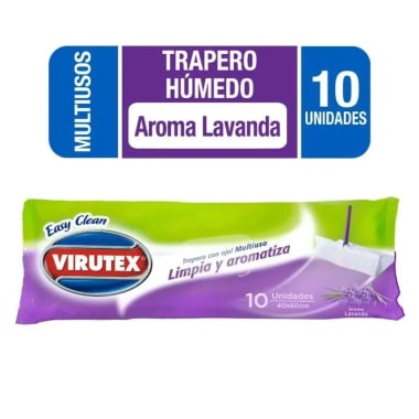Paño Multiuso Desinfectante Lavanda C/Ojal 10 U - Virutex