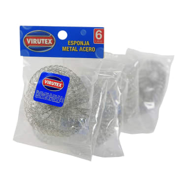 Esponja Acero Tiras X6 - Virutex