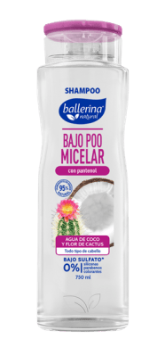 Ballerina Shampoo Micel Bajo Poo frasco750ml 