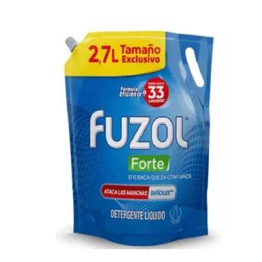 (4unid) Caja de Fuzol Detergente Forte frasco 2,7L 