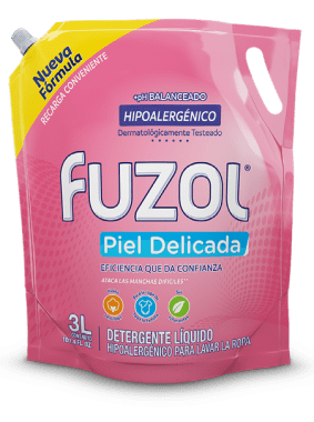 (4unid) Caja de Fuzol Detergente Piel Delicada  doypack 3L 