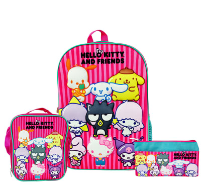 SET MOCHILA+LONCHERA+CARTUCHERA HELLO KITTY FRIENDS