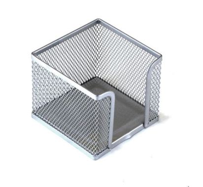PORTA NOTAS DE METAL COLOR PLATEADO