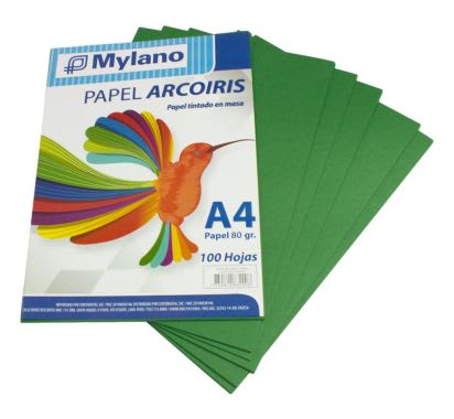 PAPEL ARCOIRIS VERDE A-4 80GR X 100HJ