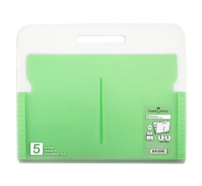 PORTA DOCUMENTO A4 5BOLSILLOS DC7205 VERDE