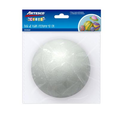 BOLA DE TECNOPOR 10 CM X UND
