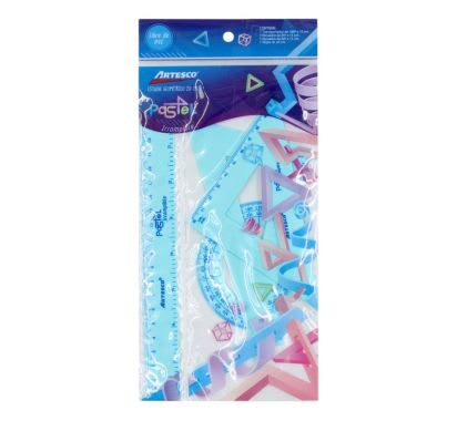ESTUCHE GEOMETRICO 20 CM IRROMPIBLE PASTEL