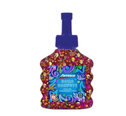 PEGAMENTO GOMA CONFETI 3 ONZ AZUL