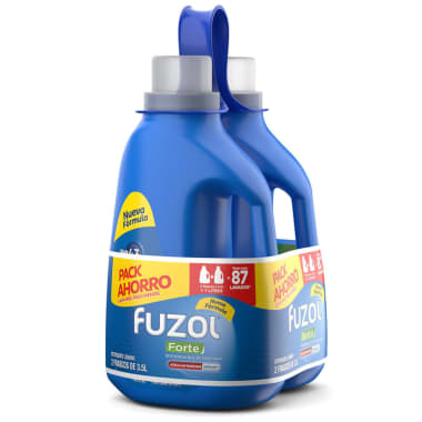 (2unid.PACK) Caja de Fuzol Detergente Forte frasco Pack 2X(3L)