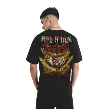 POLO OVERSIZE MC CAPITAN AMERICA HOMBRE NEGRO