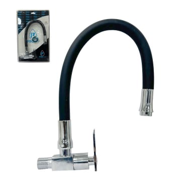 PROACQUA LLAVE COCINA FLEXIBLE NEGRA P/PARED