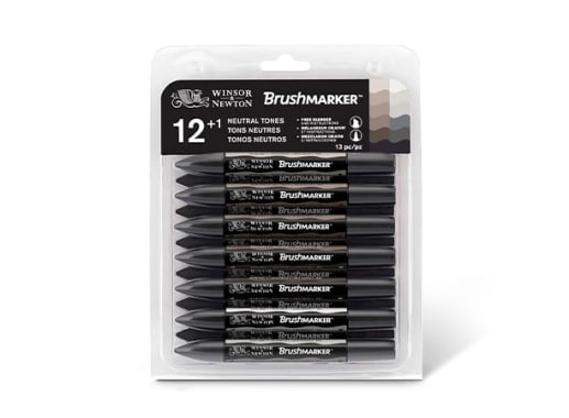 SET BRUSHMARKER 12+1 GRATIS UNID TONOS NEUTROS