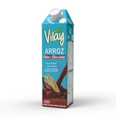 Bebida vegetal arroz chocolate 1 litro Marca Vilay