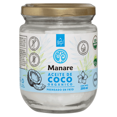 Aceite de coco organico 200 ml Marca Manare