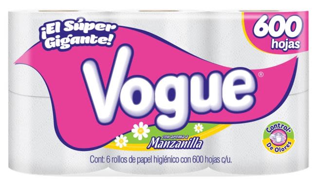 Papel Higienico Vogue 6 Rollos 600