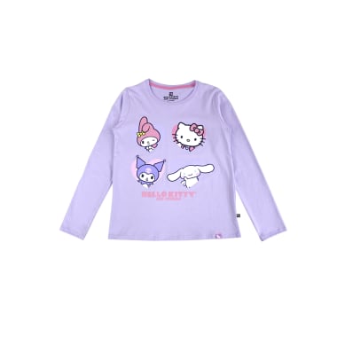 POLO BAS ML LILA HELLO KITTY