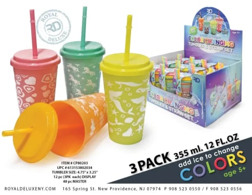 SET VASOS CAMBIA COLOR GIRL 3 PZS