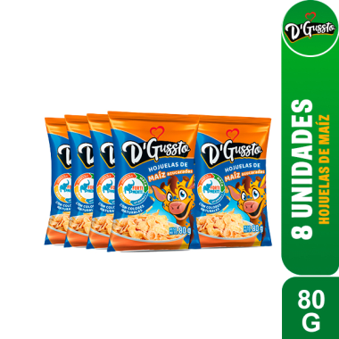 D GUSSTO CEREALES HOJUELAS DE MAIZ AZUCARADAS BOLSA 80 GRS 8