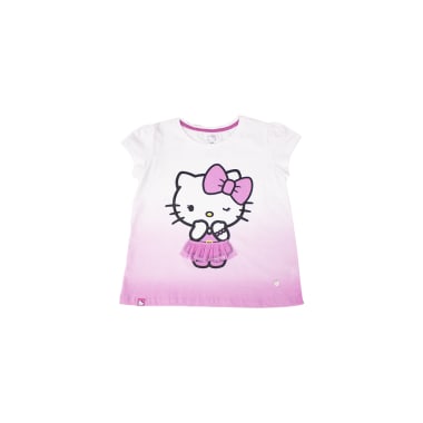 POLO MODA MANGA CORTA HELLO KITTY NIÑA BLANCO