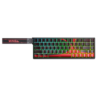 Teclado Aula Win68He Max 65% Magnetico Black/Red (SW Wingchu ) EN