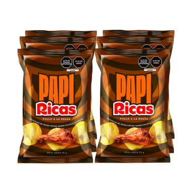 Papi Ricas sabor Pollo a la Brasa de 70 gr