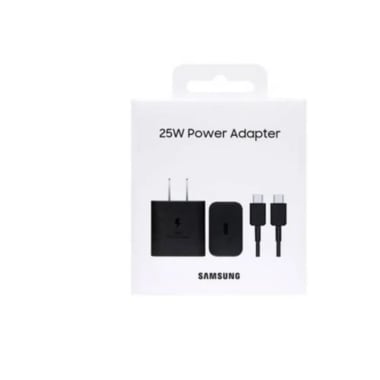 CARGADOR SAMSUNG 25W PD ADAPTER USB-C CABLE NEGRO
