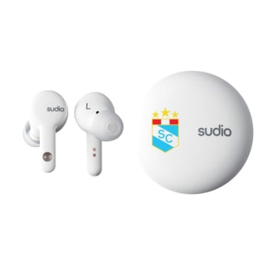 AUDIFONO TWS SUDIO A2 SPORTING CRISTAL 30H BLANCO CON CANCELACION DE RUIDO
