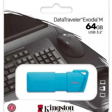 USB KINGSTON 64GB DTXM NEON 3.2 AZUL