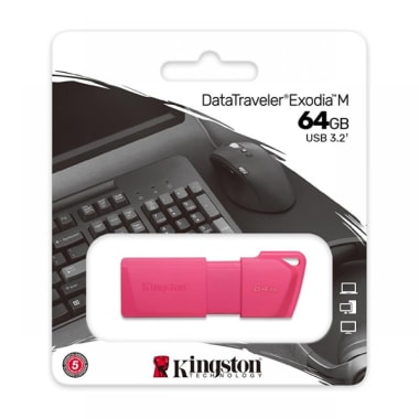 USB KINGSTON 64GB DTXM NEON 3.2 ROSADO