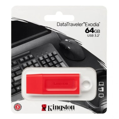 USB KINGSTON 64GB DTX 3.2 ROJO