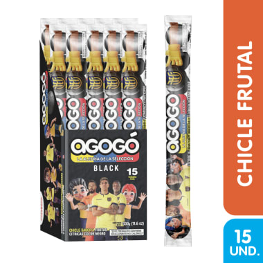 AGOGO BLACK FRUTAS CITRICAS $0.25 10x15x40 RV1