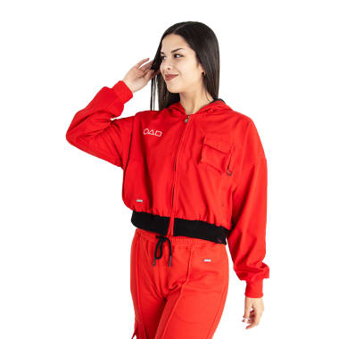 CASACA CORTAVIENTO SQUID GAME MUJER ROJO