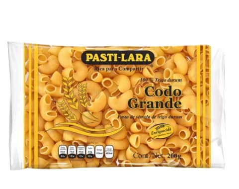 Pasta Para Sopa Pasti-Lara Codo Grande 160 Gr