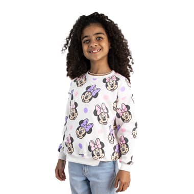 POLERA MODA MINNIE MOUSE MARFIL NIÑA
