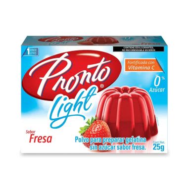 Gelatina Light Fresa Pronto 25 Gr Pz
