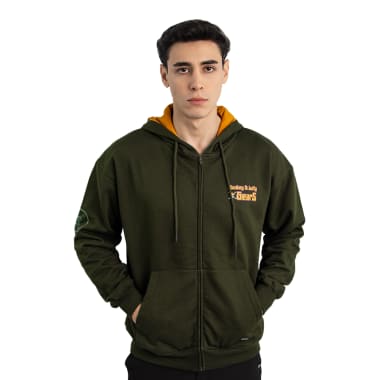 CASACA CON CAPUCHA ONE PIECE HOMBRE VERDE MILIAR