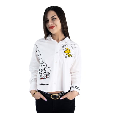 BLUSA ML SNOOPY MUJER MARFIL